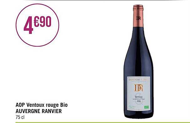 aop ventoux rouge bio auvergne ranvier