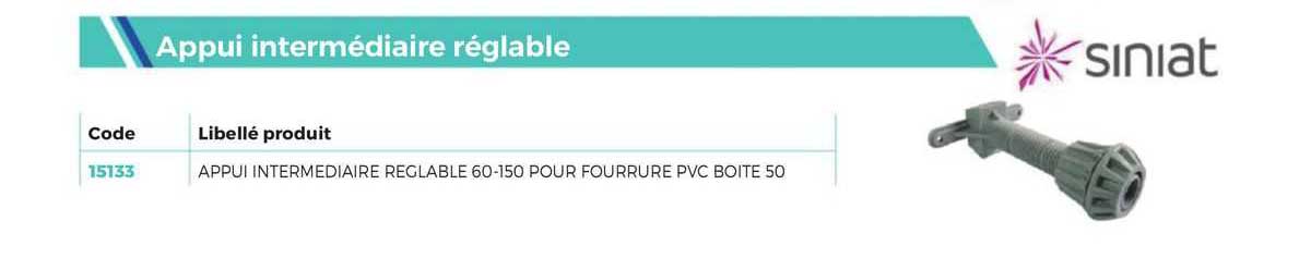 Appui Intermédiaire Réglable Siniat