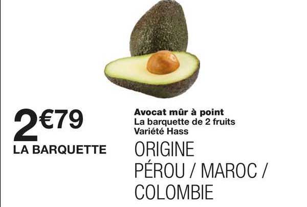 avocat mûr à point