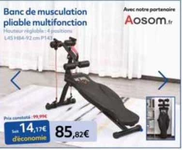 banc de musculation pliable multifonction aosom
