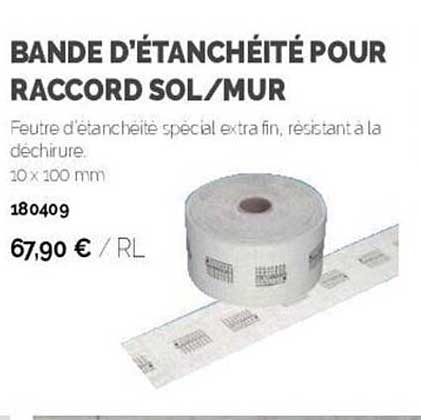 bande d'étanchéité pour raccord sol/mur