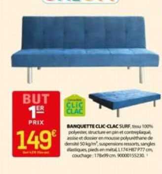 Banquette Clic-clac Surf