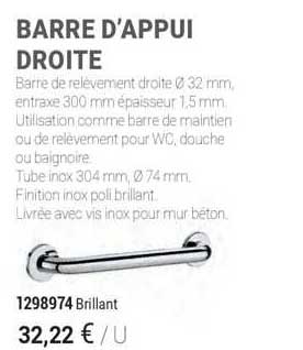 barre d'appui droite