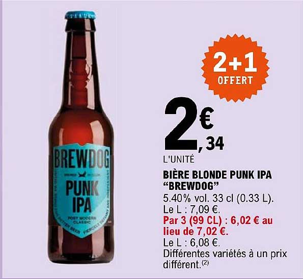 bière blonde punk ipa "brewdog"