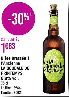 bière brassée à l'ancienne la goudale de printemps 6,8% vol.