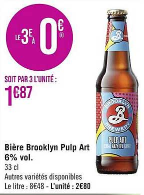 bière brooklyn pulp art 6% vol.