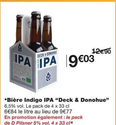 bière indigo ipa "deck & donohue"