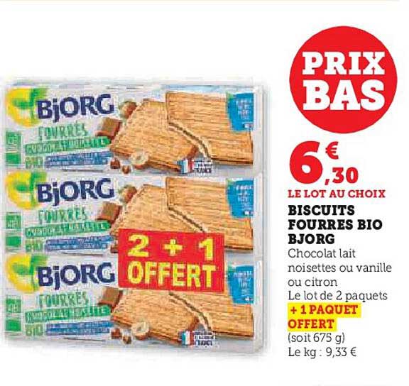 Biscuits Fourrés Bio Bjorg