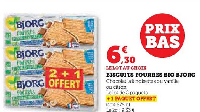 Biscuits Fourrés Bio Bjorg