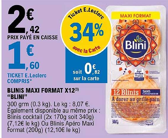 blinis maxi format x12 "blini"