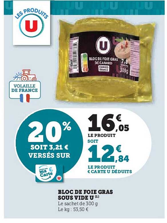 bloc de foie gras sous vide u