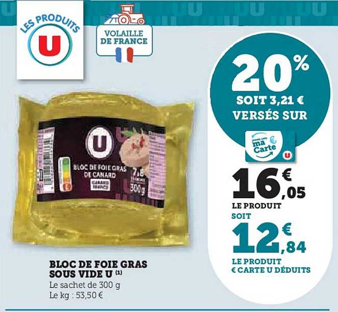 bloc de foie gras sous vide u