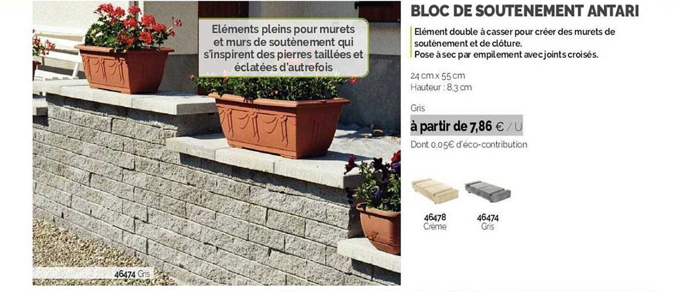 bloc de soutement antari