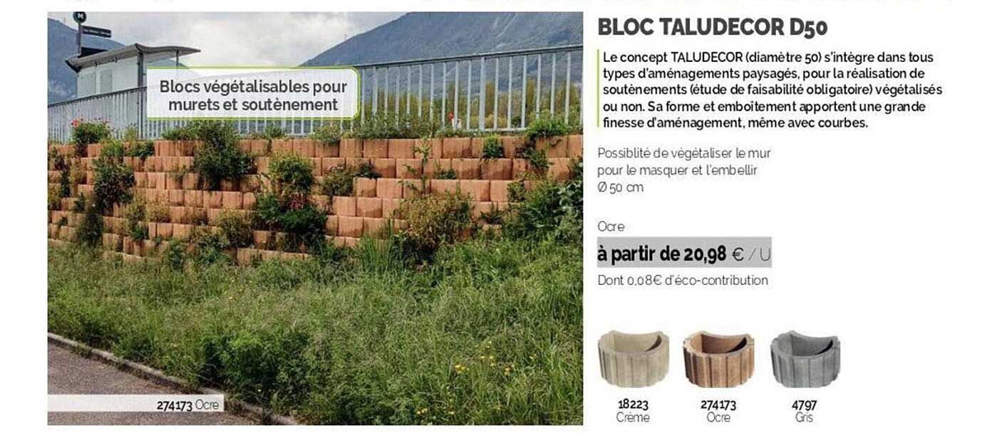 bloc taludecor d50