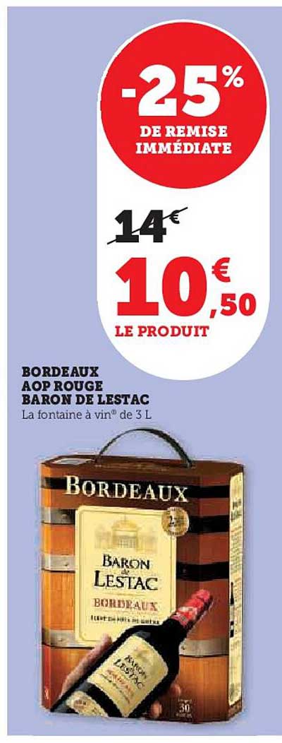 Bordeaux Aop Rouge Baron De Lestac