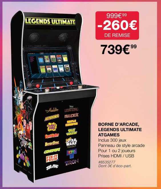 borne d'arcade, legends ultimate atgames