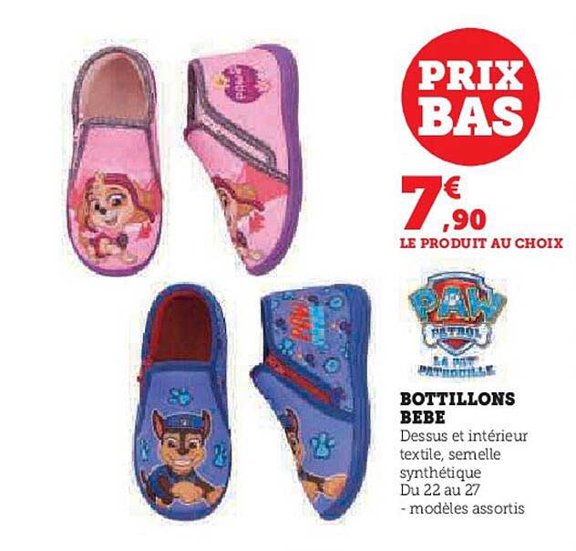 bottillons bébé paw petrol