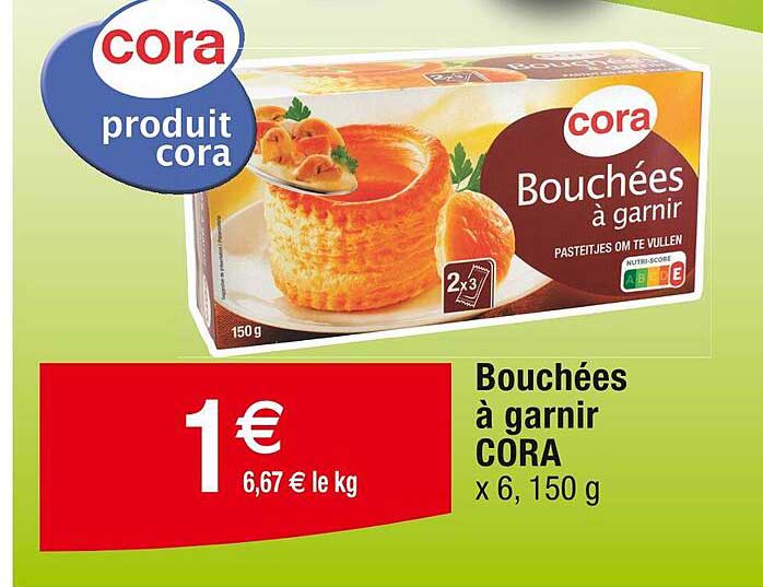 bouchées à garnir cora