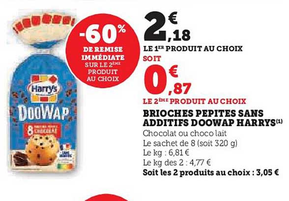 Brioches Pépites Sans Additifs Doowap Harrys