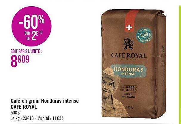 Café En Grain Honduras Intense Café Royal
