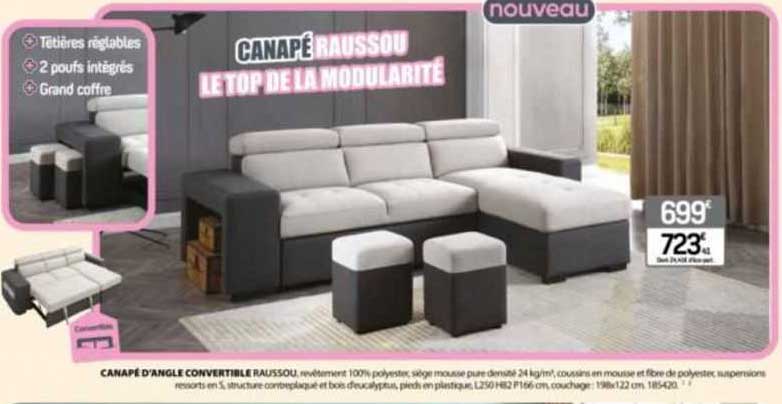 Canapé D'angle Convertible Raussou