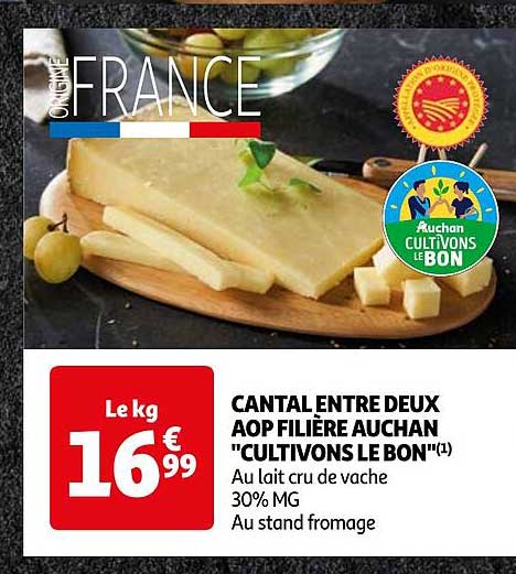 cantal entre deux aop filière auchan "cultivons le bon"