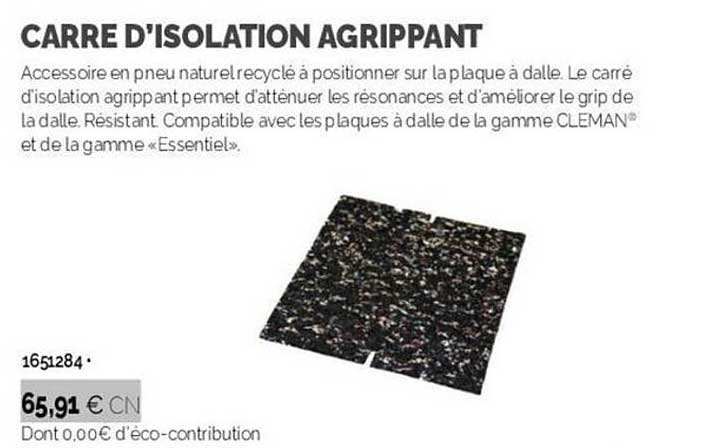 carre d'isolation agrippant