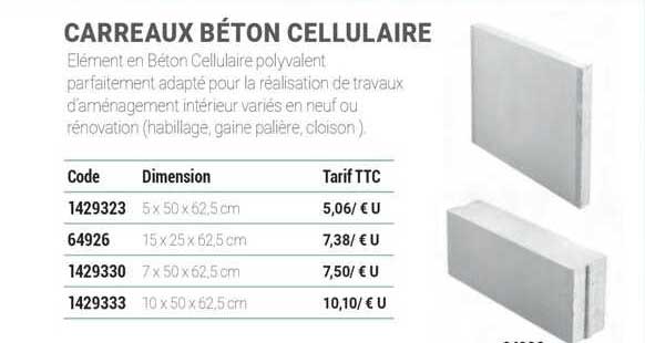 carreaux béton cellulaire