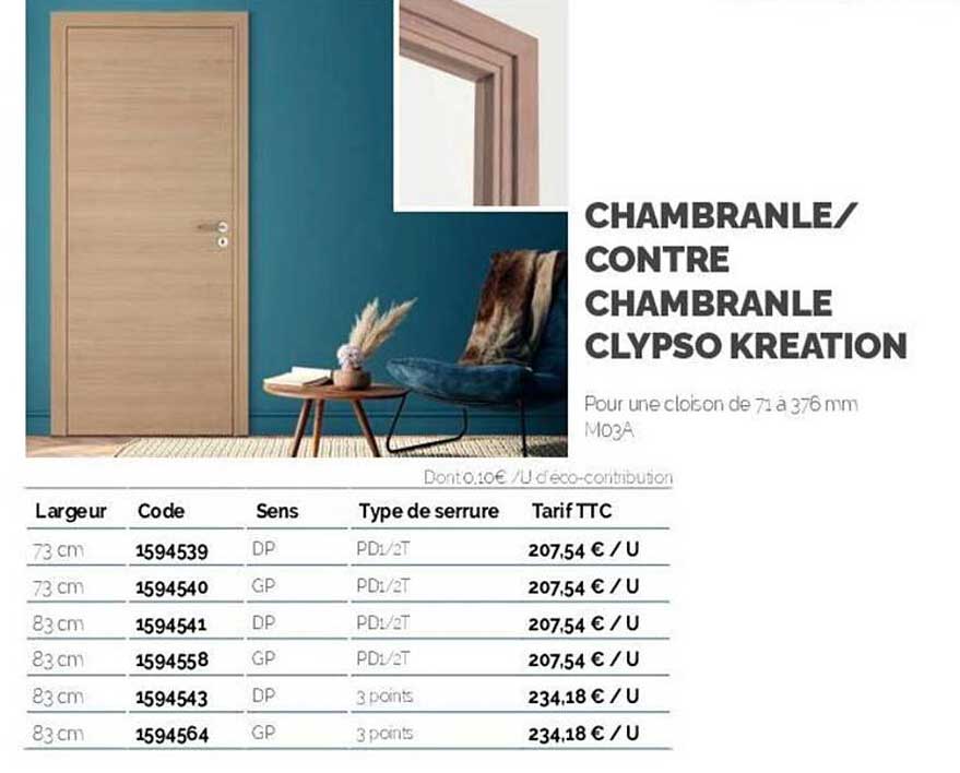 Chambranle/contre Chambranle Clypso Kreation