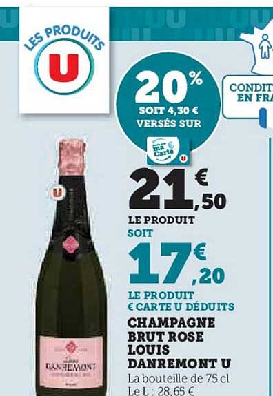 champagne brut rose louis danremont u