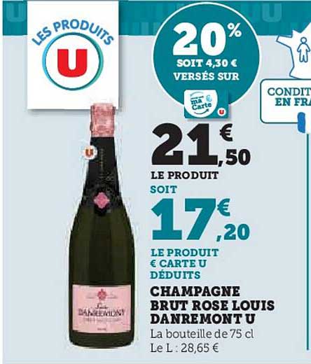 champagne brut rose louis danremont U