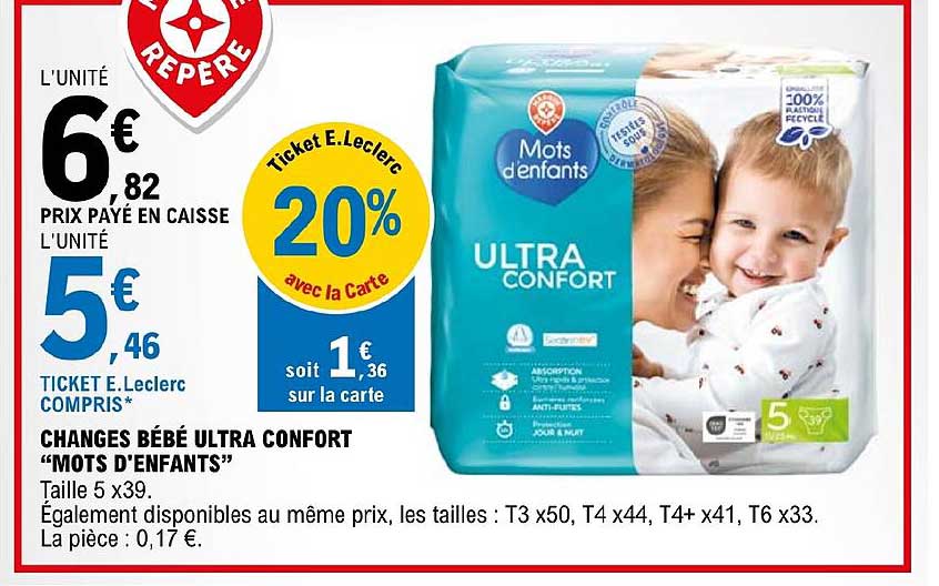 changes bébé ultra confort "mots d'enfants"