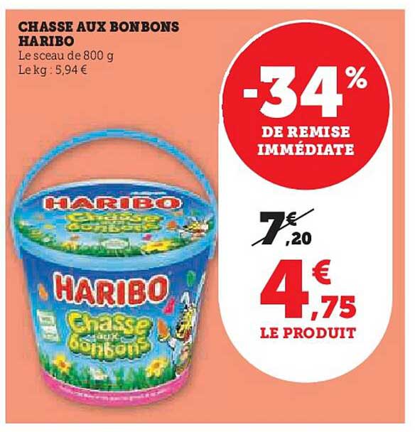 chasse aux bonbons haribo