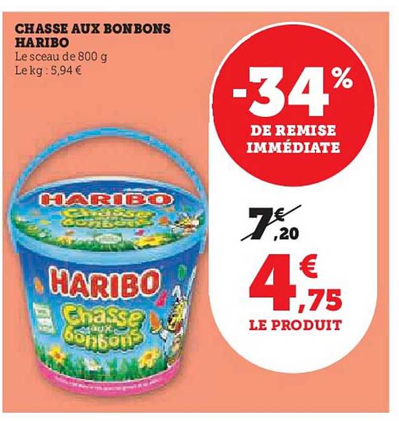 chasse aux bonbons haribo