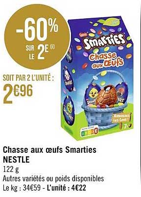 chasse aux œufs smarties nestlé