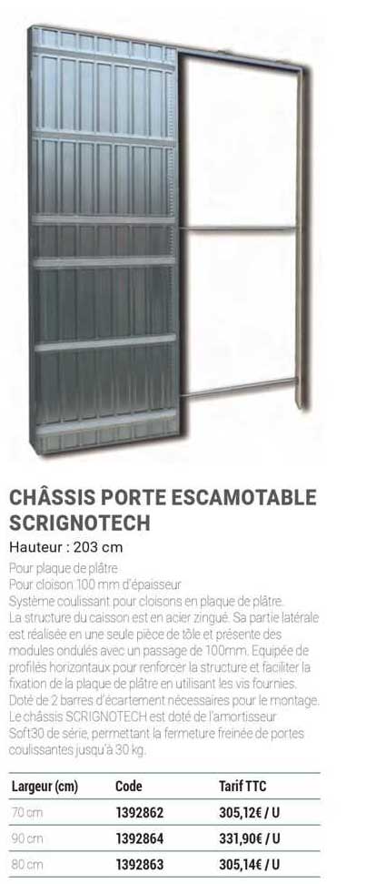 châssis porte escamotable scrignotech