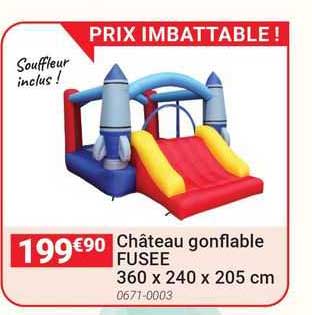 château gonflable fusee 360 x 240 x 205 cm