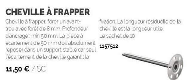 cheville à frapper