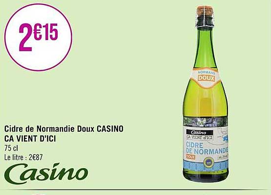 cidre de normandie doux casino ça vient d'ici