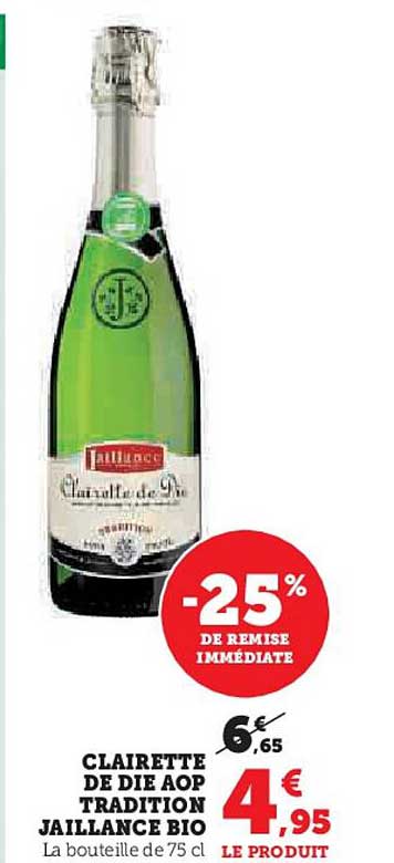 clairette de die aop tradition jaillance bio