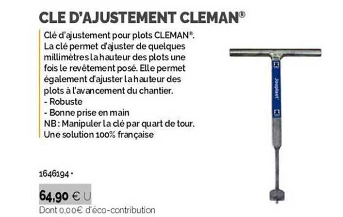 cle d'ajustement cleman