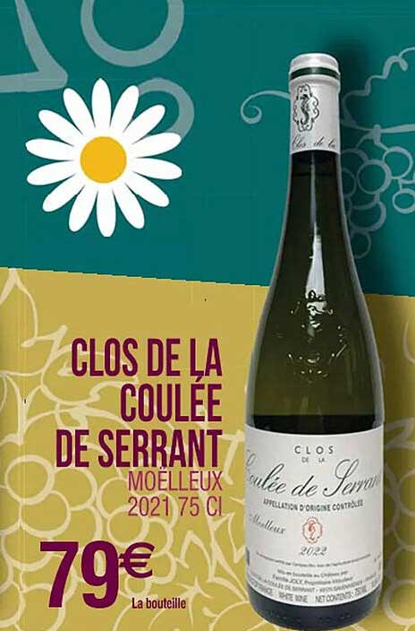 clos de la coulée de serrant moelleux 2021 75 cl