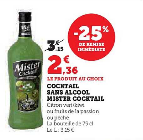 cocktail sans alcool mister cocktail
