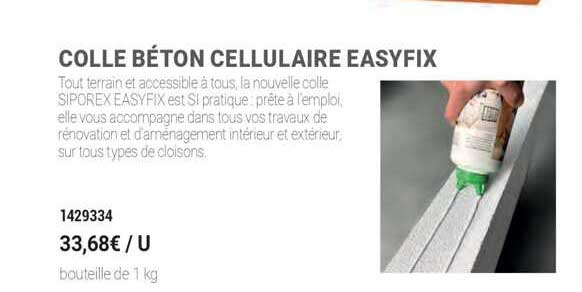colle béton cellulaire easyfix