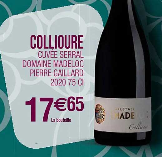 collioure cuvée serral domaine madeloc pierre gaillard 2020 75 cl