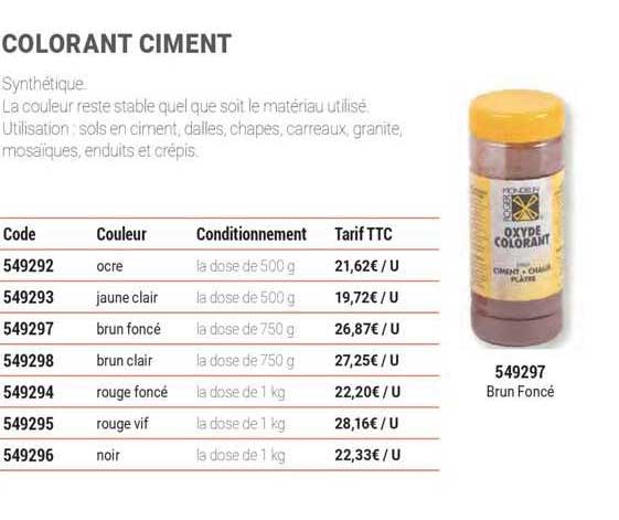 colorant ciment