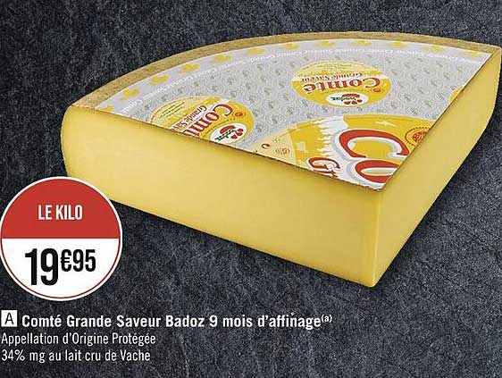 comté grande saveur badoz 9 mois d'affinage