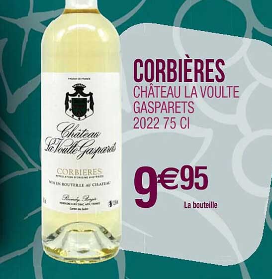 corbières château la voulte gasparets 2022 75 cl