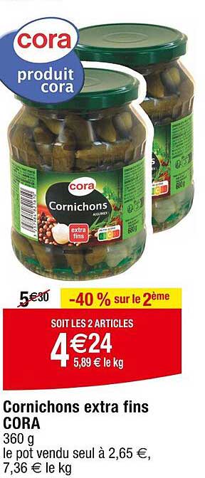 Cornichons Extra Fins Cora