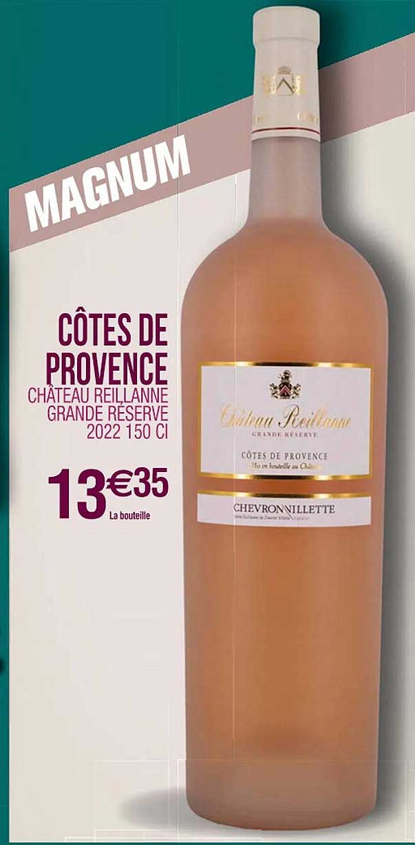 côtes de provence château reillanne grande réserve 2022 150 cl